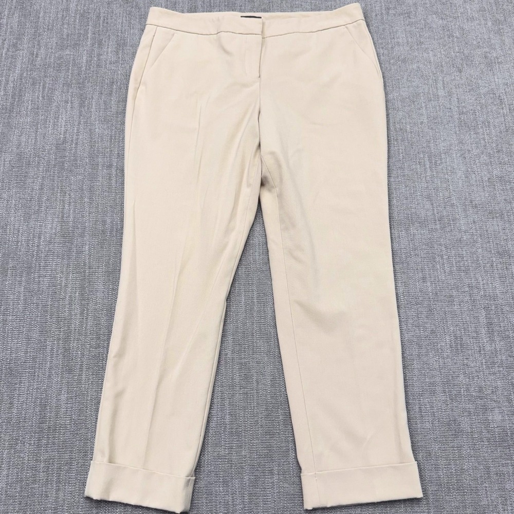 Vince Camuto Womens Beige Cuffed Ankle Dress Pants Trousers Size 10